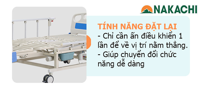 tính nang đạt lại Giường Y Tế Đa Năng Điện Cơ Nakachi NC-04DT